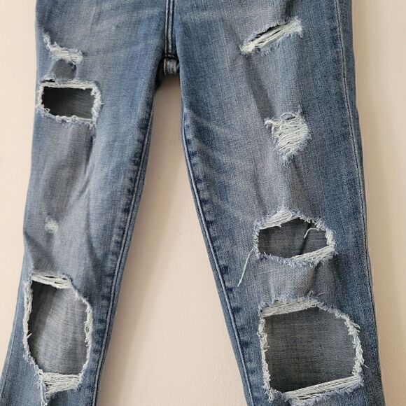 Abercrombie & Fitch Simone High Rise Super Skinny Jeans Distressed 25/0S - Picture 3 of 10